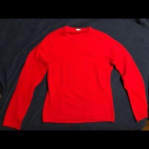 J Crew red cashmere sweater